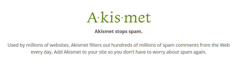 اضافة Akismet Anti-Spam - اضافات ووردبريس